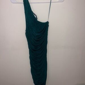 Lioness Teal One-Shoulder Dress